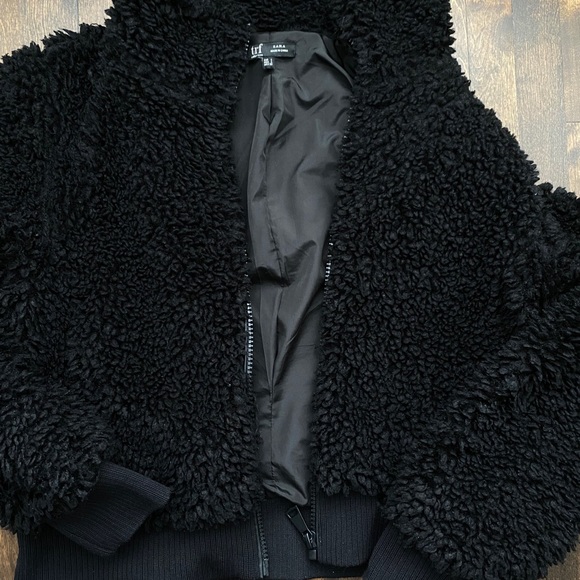 Zara TRF Collection Teddy Fleece Bomber Jacket - Picture 10 of 14